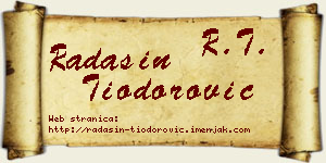 Radašin Tiodorović vizit kartica